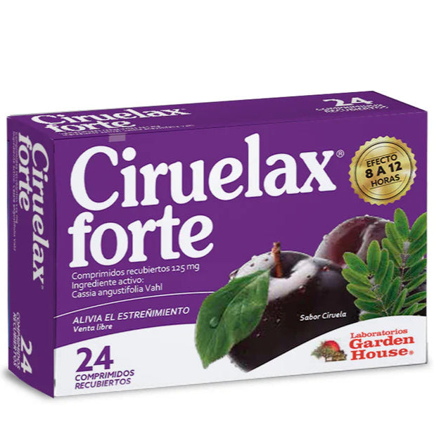 Cassia Angustifolia 125mg Ciruelax Forte Caja x 24 Comprimidos