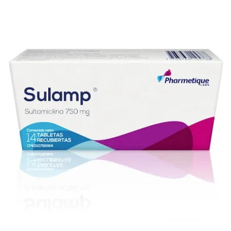 Sultamicilina 750mg Sulamp Pharmetique Labs Caja x 14 Tabletas