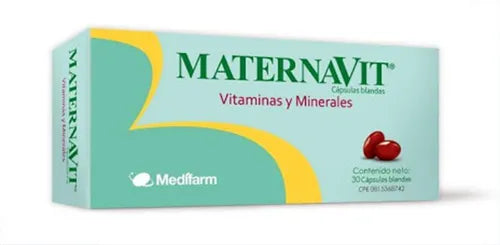Multivitamínico Prenatal Maternavit Medifarm Caja x 30 Cápsulas