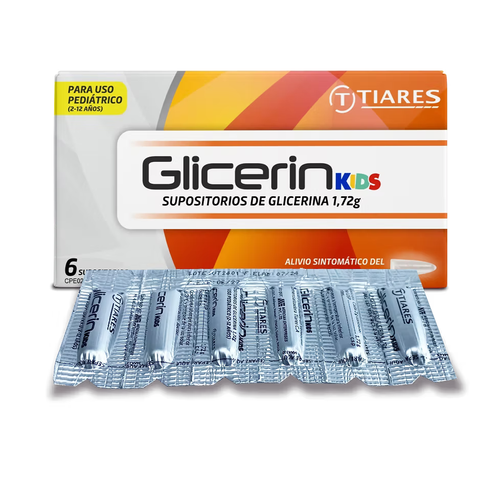 Glicerin Kids 1.72g x 6 Supositorios Tiares