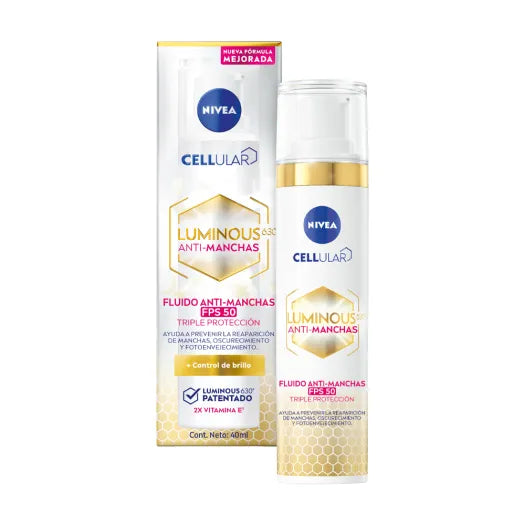 Fluido Facial Anti-Manchas Nivea Cellullar Luminous 630 FPS50 x 40ml