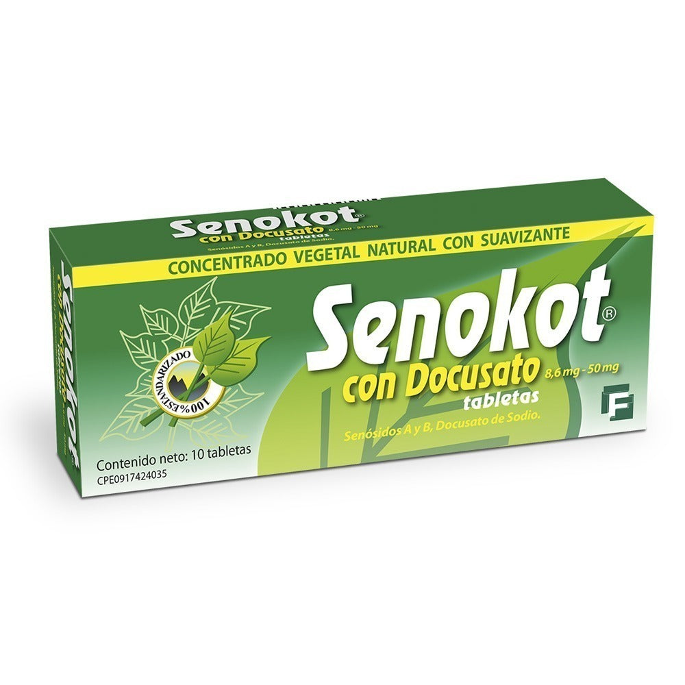Senokot Docusato Lab. Farma Caja x 10 Tabletas