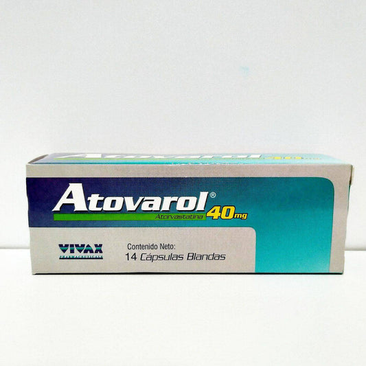 Atorvastatina 40mg Atovarol Vivax Caja x 30 Cápsulas