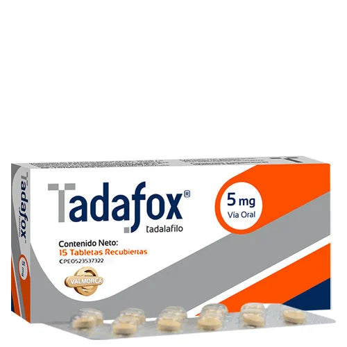 Tadalafilo 5 mg Tadafox Valmor Caja x 15 Tabletas