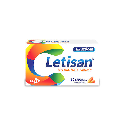Vitamina C 500mg Letisan Caja x 10 Cápsulas