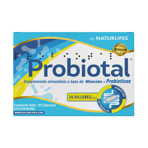 Complemento Alimenticio Probiotal 20 Billones CFU Naturlifes x 30 Cápsulas