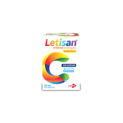 Vitamina C Letisan Leti Solución Oral Sin Azúcar Gotas x 20ml