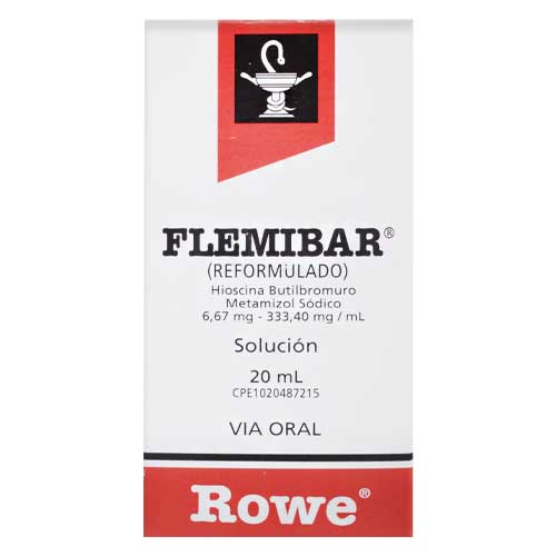Flemibar 6,67mg/333,4mg Solucion 20ml Hioscina/Metamizol Klinos
